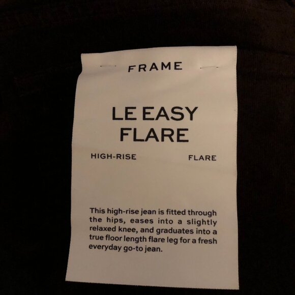 FRAME LE EASY FLARE CORDUROY JEANS ESPRESSO 33 (14) NWT - Picture 7 of 10